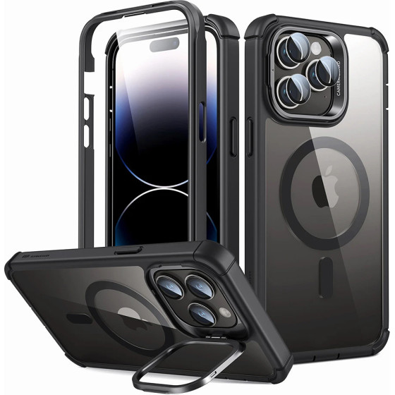 ESR Case Shock Armor Kickstand iPhone 14 Pro Max, MagSafe /clear black/