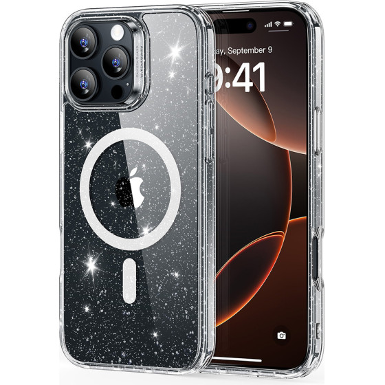 ESR Classic Hybrid iPhone 16 Pro, MagSafe /clear shimmer/ Amazon Pack