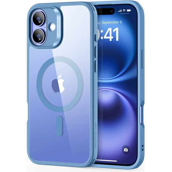 ESR Classic Hybrid iPhone 16, MagSafe /clear blue/ Amazon Pack