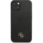 GUESS Case Apple iPhone 13 Pro, 4G Silicone Metal Logo, black - GUHCP13LS4LK