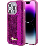 GUESS Case Apple iPhone 15 Pro Max, Sequin Script Logo, purple - GUHCP15XPSFDGSF