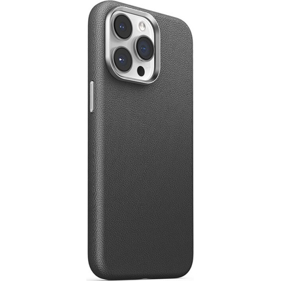 Joyroom Case Apple iPhone 15 Pro Max, Litchi Pattern Series MagSafe, black
