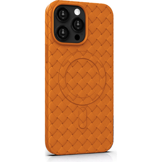 Joyroom Case Apple iPhone 15 Pro, Braiding Series MagSafe, orange