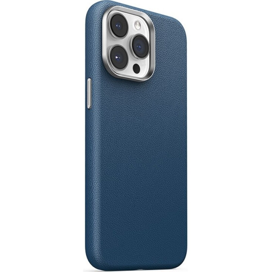 Joyroom Case Apple iPhone 15, Litchi Pattern Series MagSafe, blue