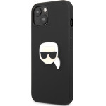KARL LAGERFELD Case Apple iPhone 13 Pro, PU Leather Karl Head /black/ - KLHCP13LPKMK