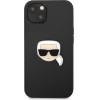 KARL LAGERFELD Case Apple iPhone 13 Pro, PU Leather Karl Head /black/ - KLHCP13LPKMK