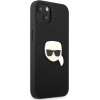 KARL LAGERFELD Case Apple iPhone 13 Pro, PU Leather Karl Head /black/ - KLHCP13LPKMK