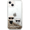 KARL LAGERFELD Case Apple iPhone 14 Plus, Liquid Glitter K/C /transparent/ - KLHCP14MGKCD