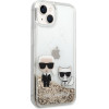 KARL LAGERFELD Case Apple iPhone 14 Plus, Liquid Glitter K/C /transparent/ - KLHCP14MGKCD