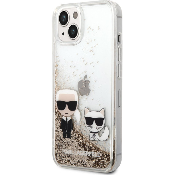 KARL LAGERFELD Case Apple iPhone 14 Plus, Liquid Glitter K/C /transparent/ - KLHCP14MGKCD