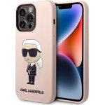 KARL LAGERFELD Case Apple iPhone 15 Pro, Liquid Silicone Ikonik NFT - KLHCP15LSNIKBCP
