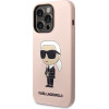 KARL LAGERFELD Case Apple iPhone 15 Pro, Liquid Silicone Ikonik NFT - KLHCP15LSNIKBCP