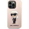 KARL LAGERFELD Case Apple iPhone 15 Pro, Liquid Silicone Ikonik NFT - KLHCP15LSNIKBCP
