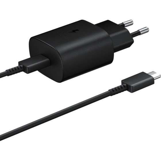 Samsung 220V 25W, USB-C, 3A, EP-TA800EBe + EP-DA905BBe (bulk) /black/
