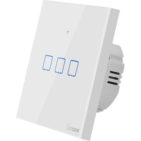 Sonoff Smart Tripple Switch T0 Eu Tx 3C, Touch /white/