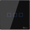 Sonoff Smart Tripple Switch T3 Eu Tx 3C, Touch /black/