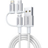 Ugreen Cable 3-in-1 - Type-C, 1.5m, 2.4A, Flash Series Ii /White + gray/ - US186 / 50203