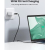 Ugreen Cable C - C, 0.8m, 100W Thunderbolt 4 Intel Certified /black/ - US501 / 30389