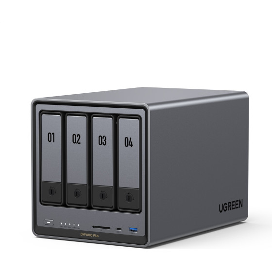 Ugreen Network Attached Storage (NAS) DXP4800 Plus, 4-Bay Intel 8505 Diskless