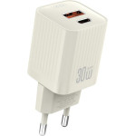 XO 220V 30W, USB-C + USB-A, Beige - L149