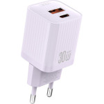 XO 220V 30W, USB-C + USB-A, Purple - L149
