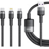 XO Cable 3 In 1 USB-A To Lightning+Type-C+Micro USB, , 1.2 m, 40W, 4A, NB-Q191 /black/