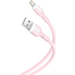 XO Cable USB-A - Lightning, 1 m, 2.1A, NB212 /pink/