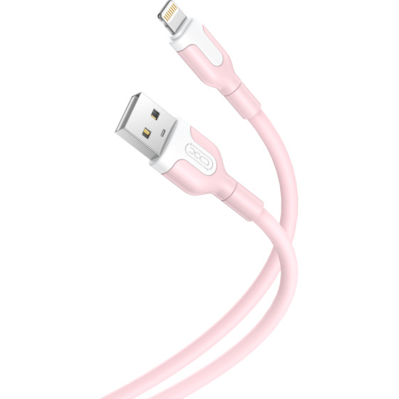 XO Cable USB-A - Lightning, 1 m, 2.1A, NB212 /pink/