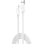 XO Cable USB-A - Micro USB, 1?, 2.4A, White - NB235