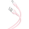 XO Cable USB-A - Micro, 1 m, 2.1A, NB212 /pink/