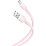 XO Cable USB-A - Micro, 1 m, 2.1A, NB212 /pink/