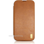 XO Case Leather Book Apple Iphone 13 Pro Max /camel/