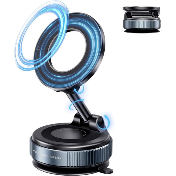 XO Holder Magnetic Suction cup, Manual Locking With Vacuum C169 /black/