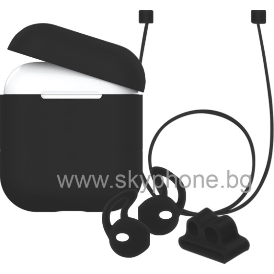 XO Silicone Case For Airpods 1/2 /black/