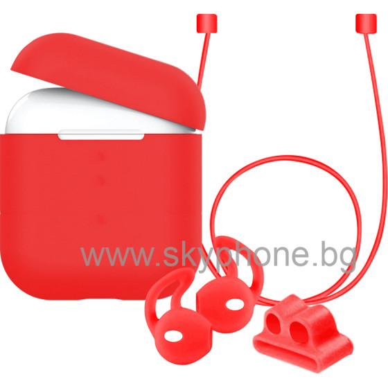 XO Silicone Case For Airpods 1/2 /red/
