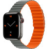XO Strap For Apple Watch 38/40/41mm, Silicon Magnetic /grey-orange/