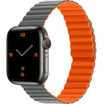 XO Strap For Apple Watch 38/40/41mm, Silicon Magnetic /grey-orange/