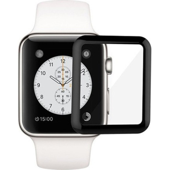 3D Tempered Pet Glass for Apple Watch, 45mm /black/ OEM