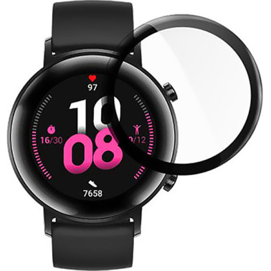 3D Tempered Pet Glass for Huawei GT2, 42mm /black/ OEM