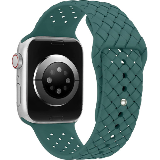 Strap For Apple Watch 42/44/45/49mm, Braided Silicone Band /Morning blue/ OEM