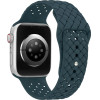 Strap For Apple Watch 42/44/45/49mm, Braided Silicone Band /Night blue/ OEM