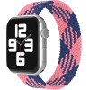 Strap For Apple Watch 42/44/45/49mm, Braided Solo Loop, M /Blue - pink/ OEM