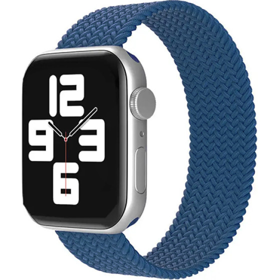 Strap For Apple Watch 42/44/45/49mm, Braided Solo Loop, M /Classic blue/ OEM
