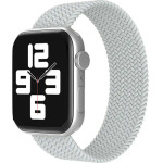 Strap For Apple Watch 42/44/45/49mm, Braided Solo Loop, M /Pearl Satin grey/ OEM