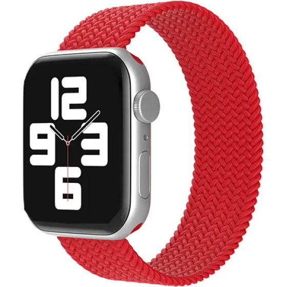 Strap For Apple Watch 42/44/45/49mm, Braided Solo Loop, Xs /Red/ OEM