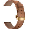 Strap For Apple Watch 42/44/45/49mm, Leather Classic Buckle Strap /Caramel + Gold Buckle/ OEM
