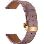 Strap For Apple Watch 42/44/45/49mm, Leather Classic Buckle Strap /Rose Wood + Gold Buckle/ OEM