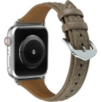 Strap For Apple Watch 42/44/45/49mm, Leather Rhombic Pattern Strap /Dark mocca/ OEM