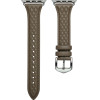 Strap For Apple Watch 42/44/45/49mm, Leather Rhombic Pattern Strap /Dark mocca/ OEM