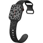 Strap For Apple Watch 42/44/45/49mm, Leopard Pattern Strap /Black/ OEM